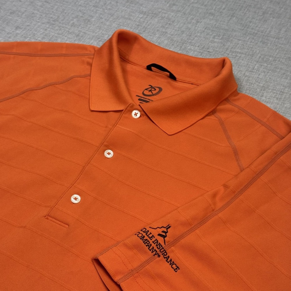 Zero Restriction Golf Polo Shirt Mens 2XL Orange Tour Series Moisture Wicking